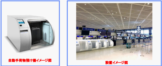 ANAの国内線でも導入されている自動手荷物預け機が成田空港国際線でも導入開始